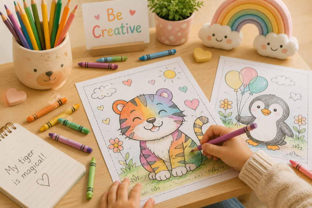 cute printable animal coloring pages for kids