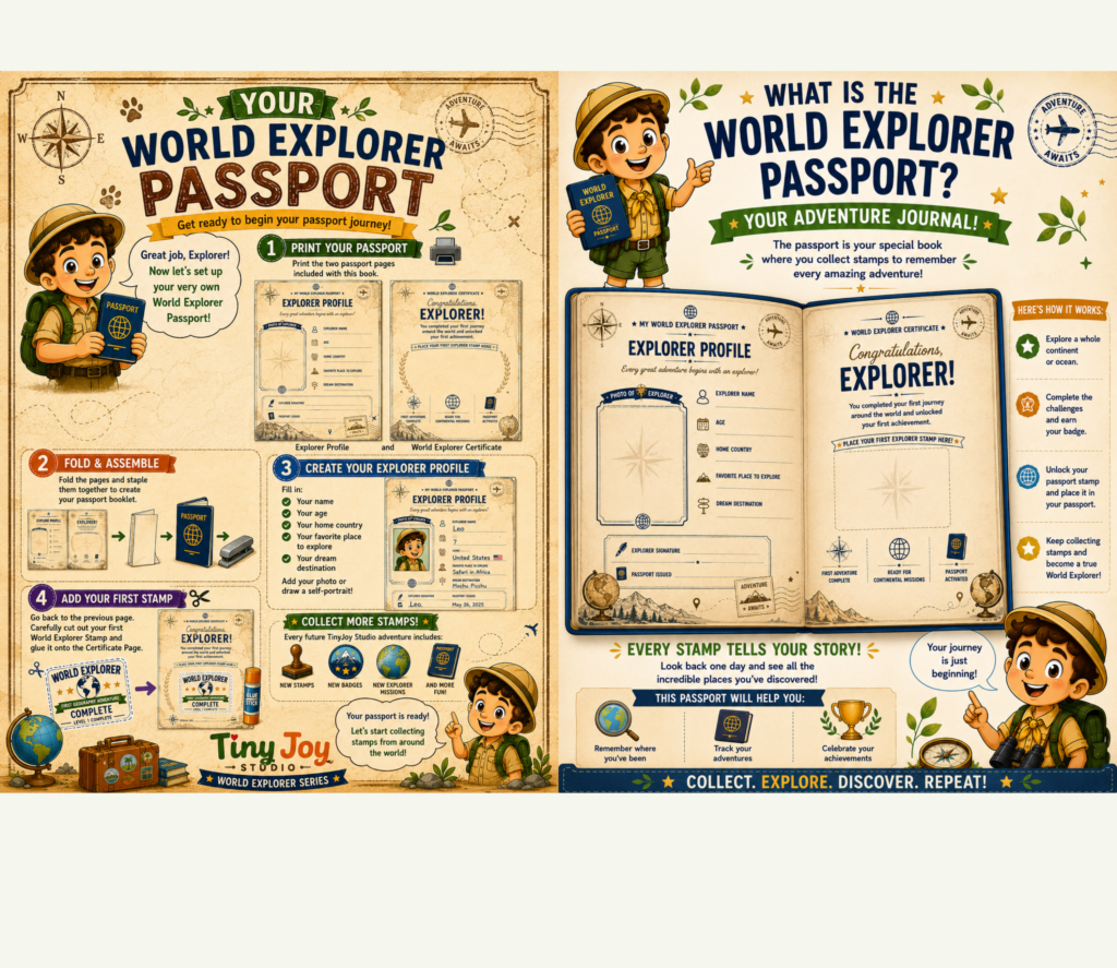 The World Explorer Passport
One of the most exciting parts of the system is the World Explorer Passport.