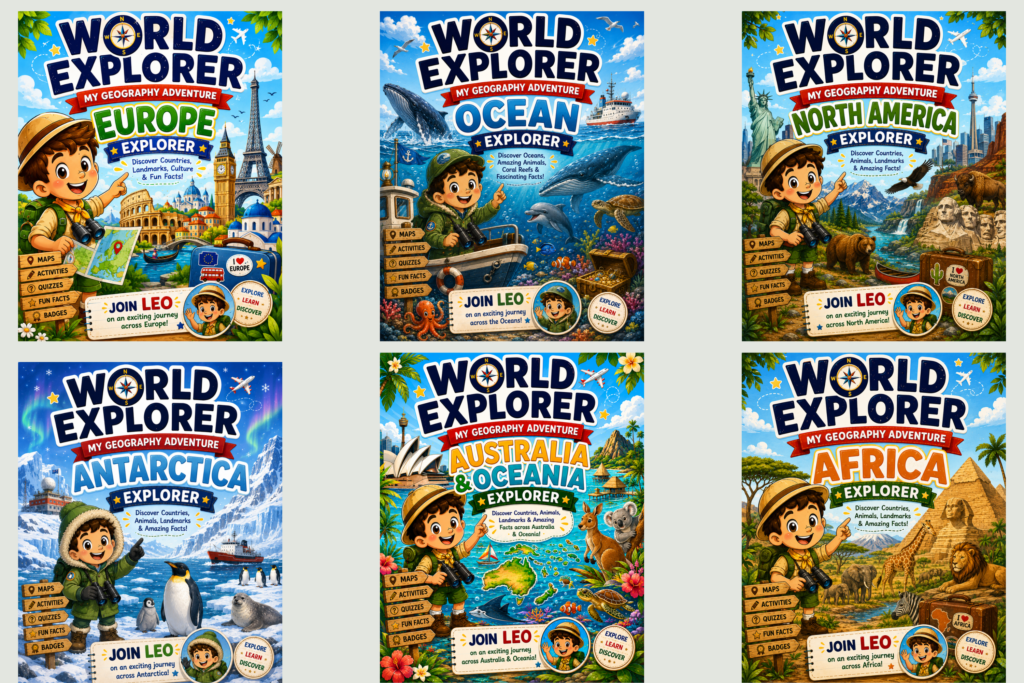World Explorer geography book series for children ages 6-9