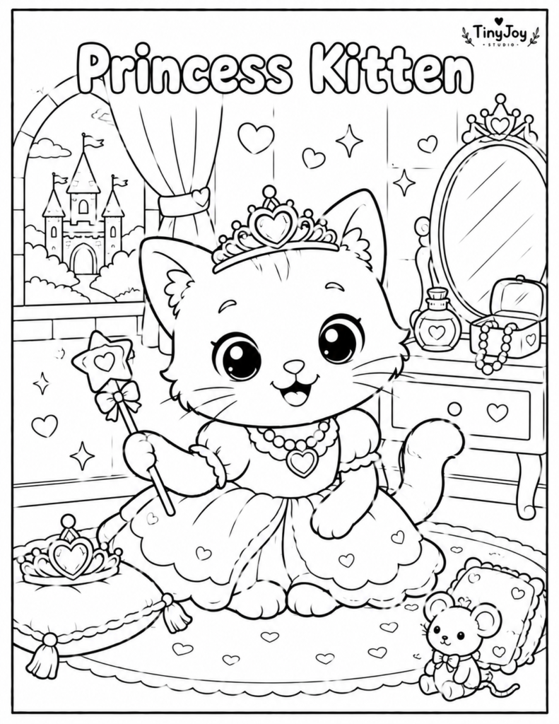 Cute kitten coloring pages that inspire imagination creativity and storytelling for kids