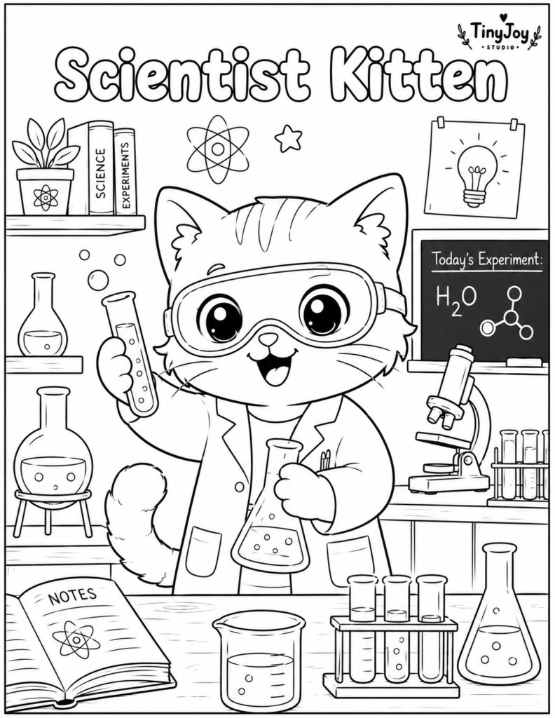 Cute kitten coloring pages that inspire imagination creativity and storytelling for kids