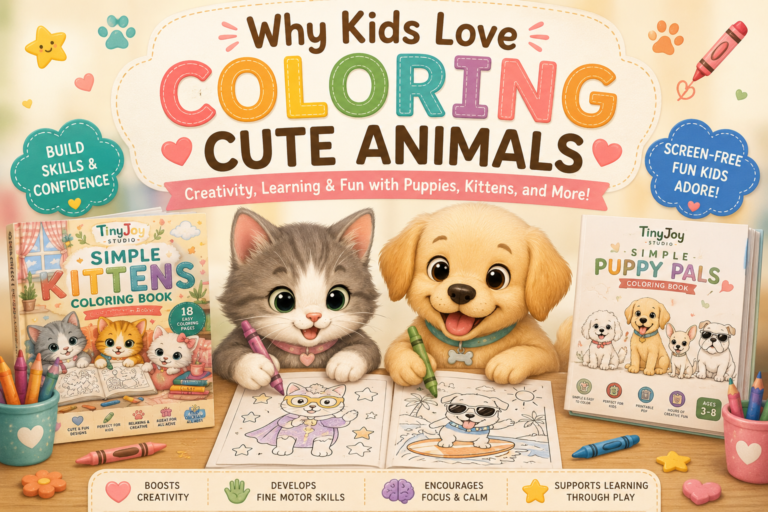 Puppy coloring book for kids with simple dog coloring pages and fun puppy adventures