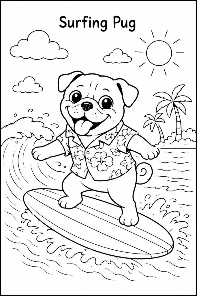 Cute puppy coloring pages featuring playful adventures and fun activities for kids