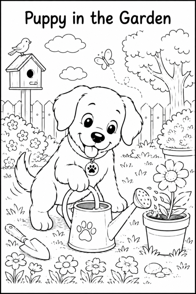 Printable kitten and puppy coloring activities for screen free fun and creative learning