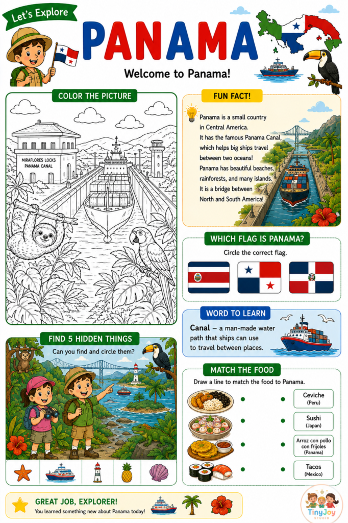 panama coloring page