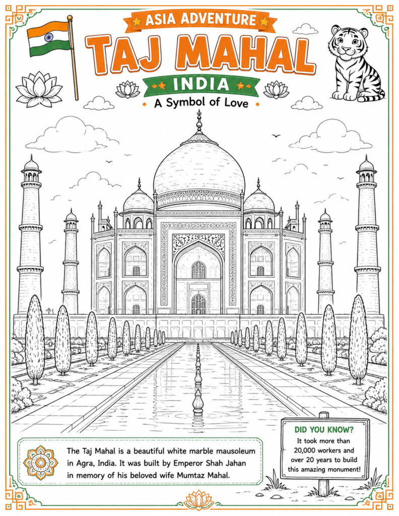 Asia landmarks fact page for kids exploring famous landmarks and cultural attractions
