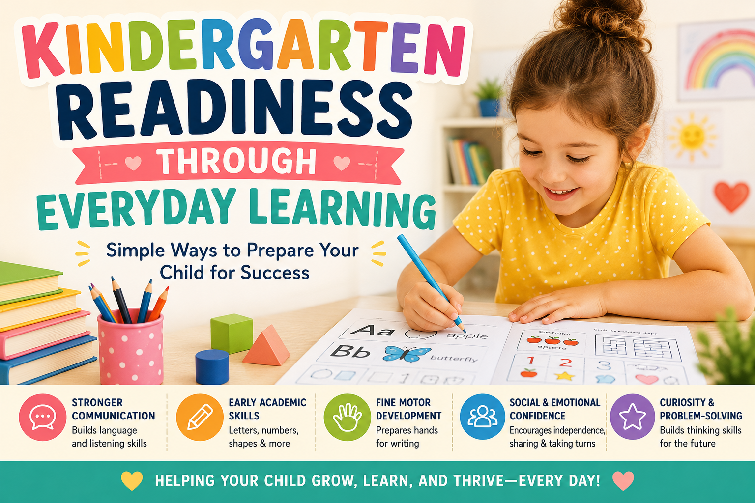 Kindergarten readiness through everyday learning activities for preschool children