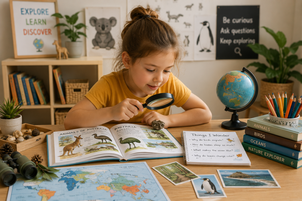 Child discovering new ideas through exploration and hands-on learning