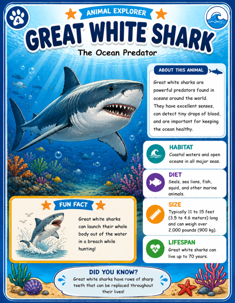 Shark facts for kids exploring fascinating ocean animals