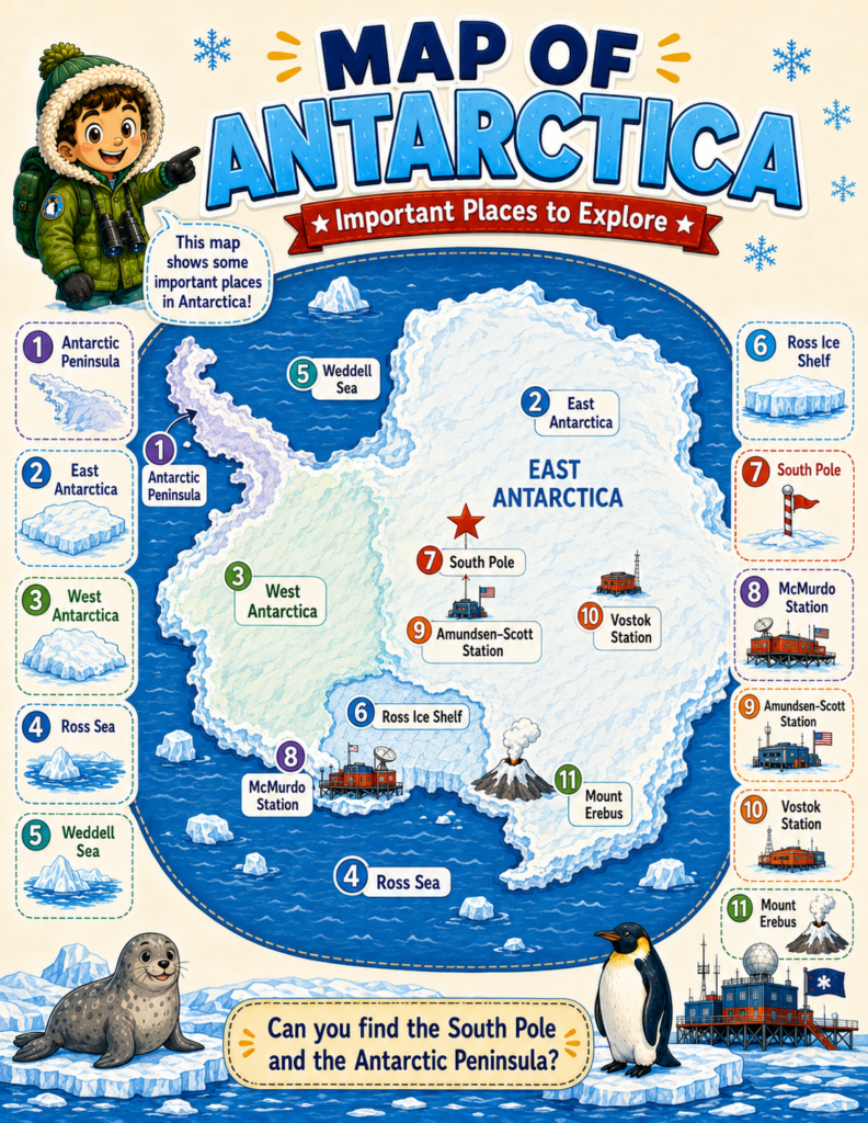 Navigating the icy terrain with Leo the Guide is a fun way to build map-reading skills!