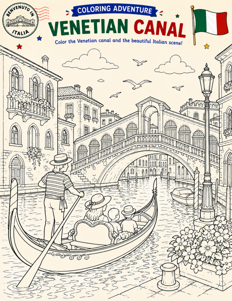Printable geography coloring activities for kids