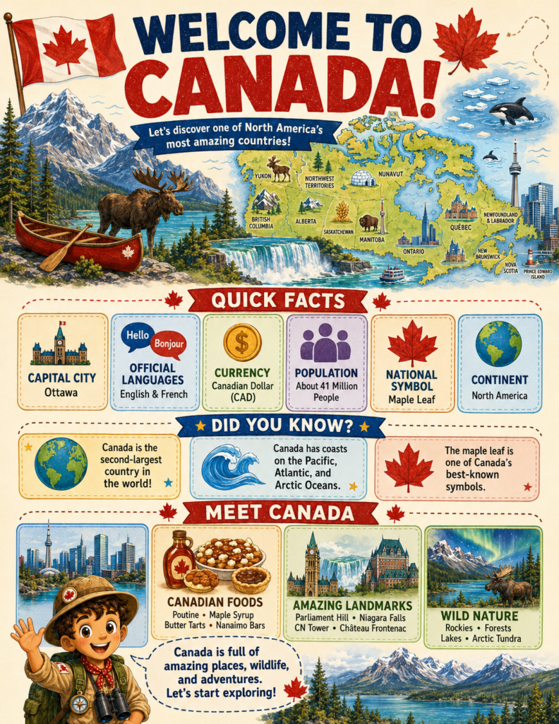 canada geography for kids map and printable homeschool unit study