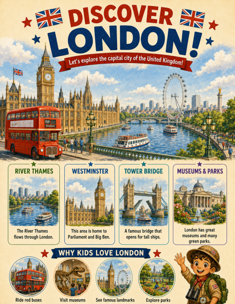 London landmarks matching game for kids UK unit study