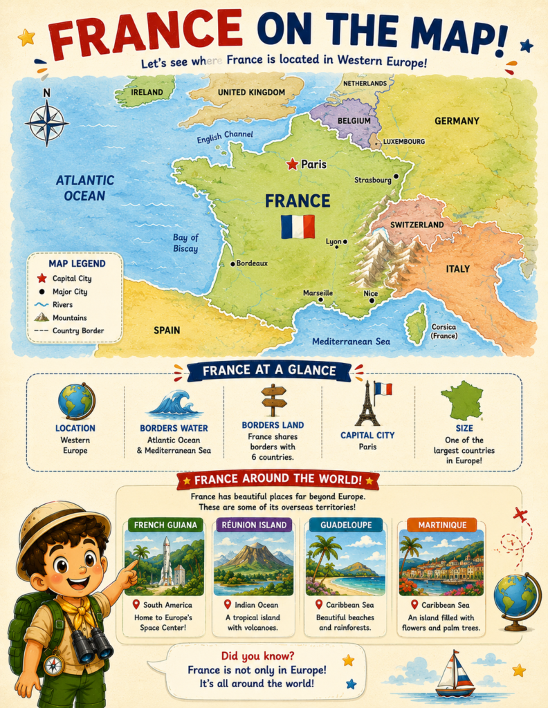 france geography for kids map and activities