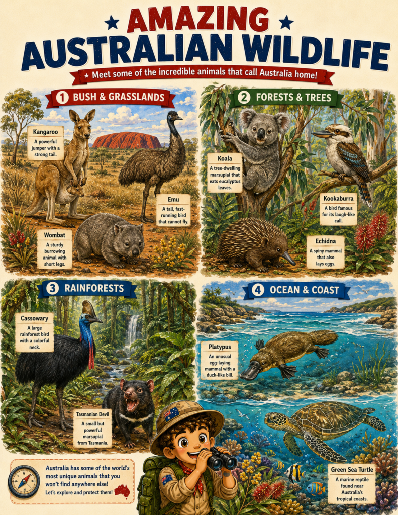australian wildlife for kids activity