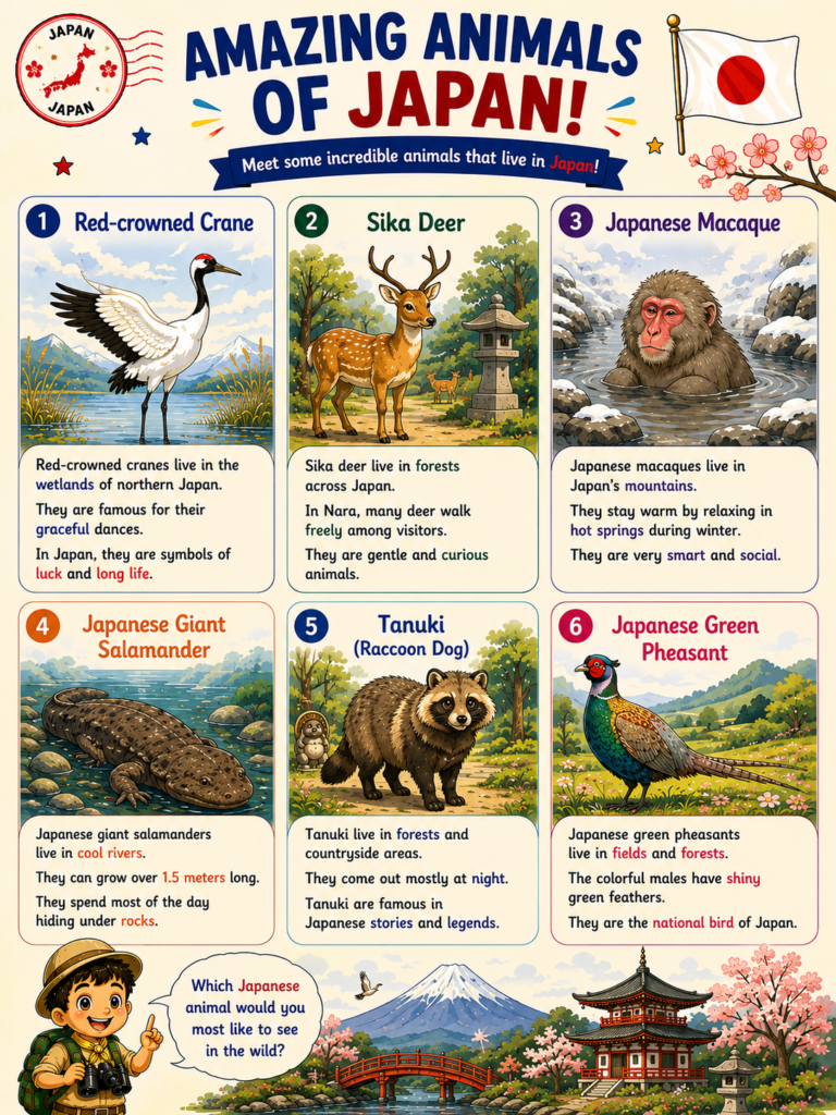 teach kids about japan amazing animals