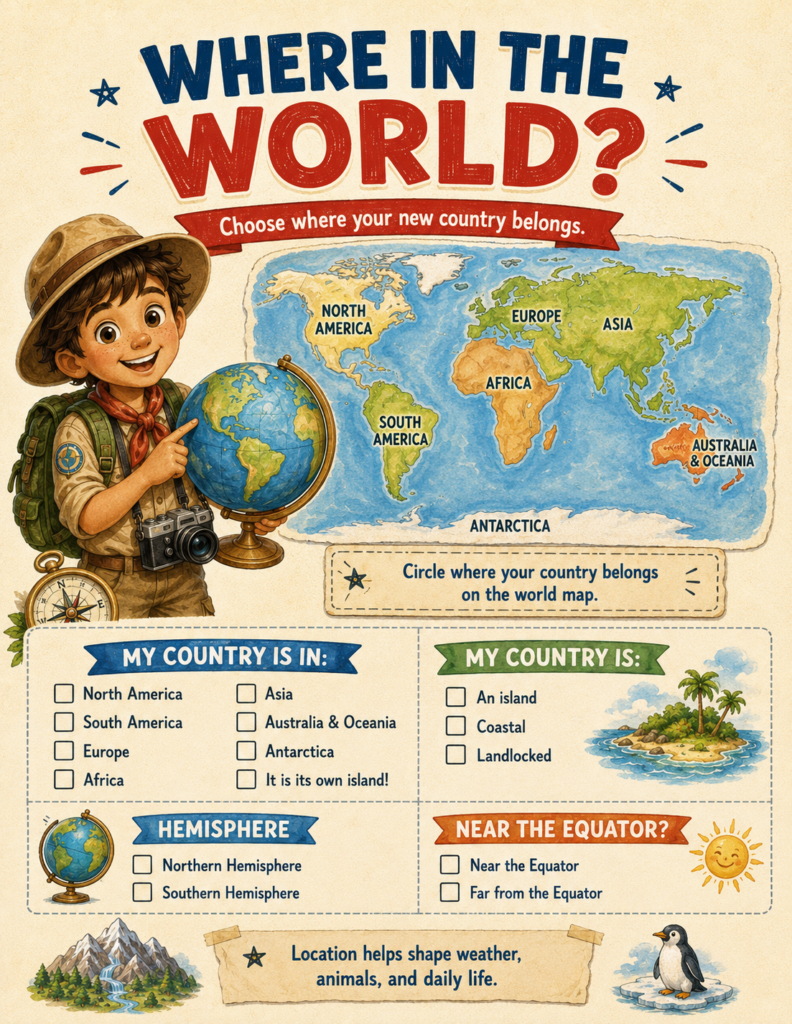 build your own country project location and hemisphere