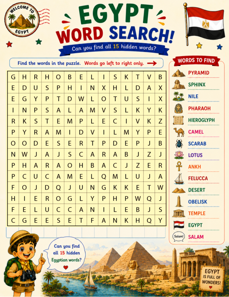 Educational geography worksheets with puzzles crafts and city facts