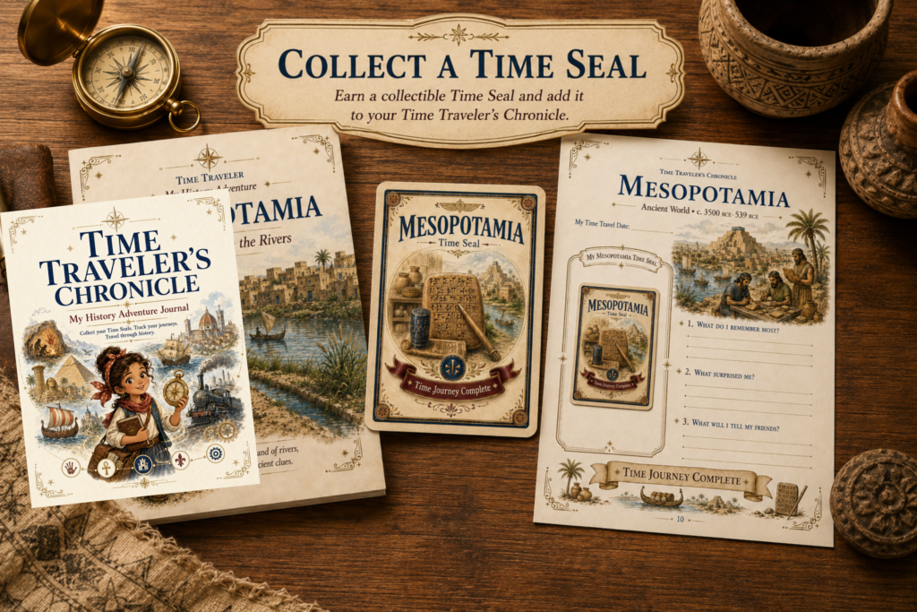 time traveler kids history chronicle mesopotamia seal]