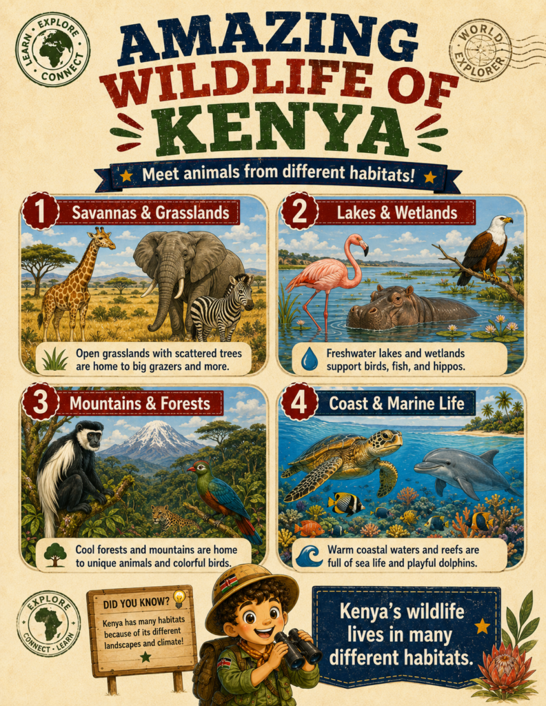 kenya safari animals printable worksheet homeschool