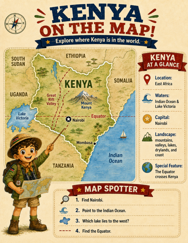 kenya unit study for homeschoolers map activity