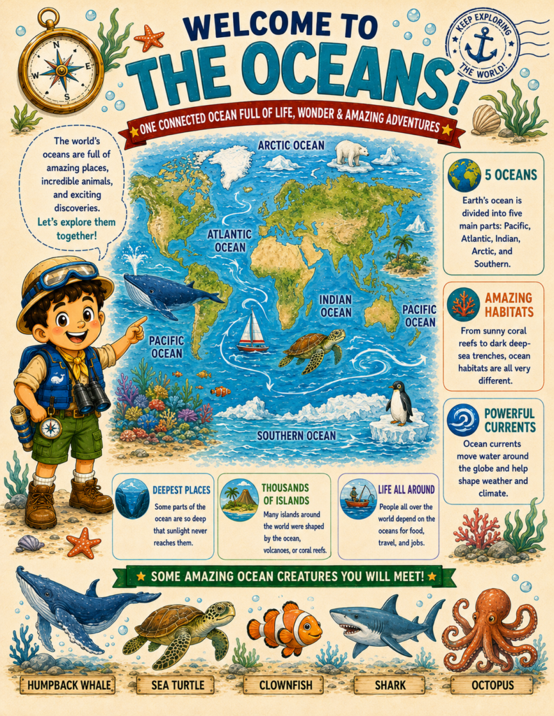 back to school geography activities ocean map