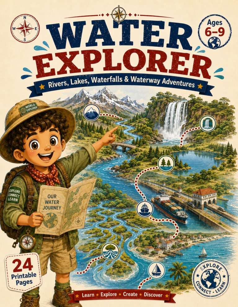 Interactive Bodies of Water Activities for Kids: A No-Prep Geography Unit Study
