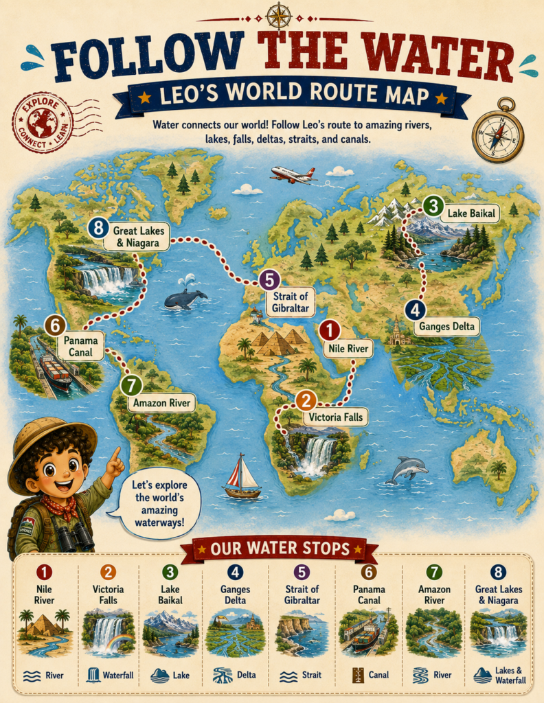 homeschool geography projects water route map