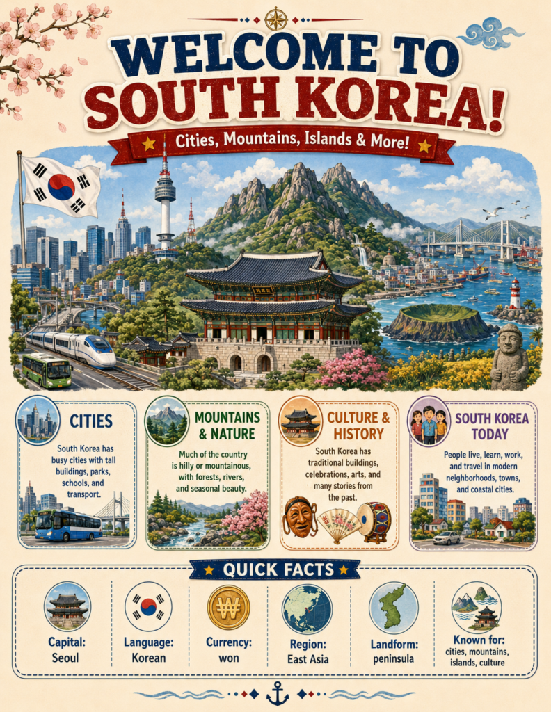 south korea unit study for homeschoolers activity book]