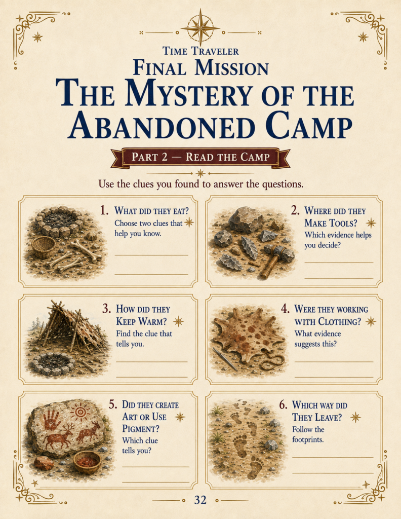 stone age activities history detective