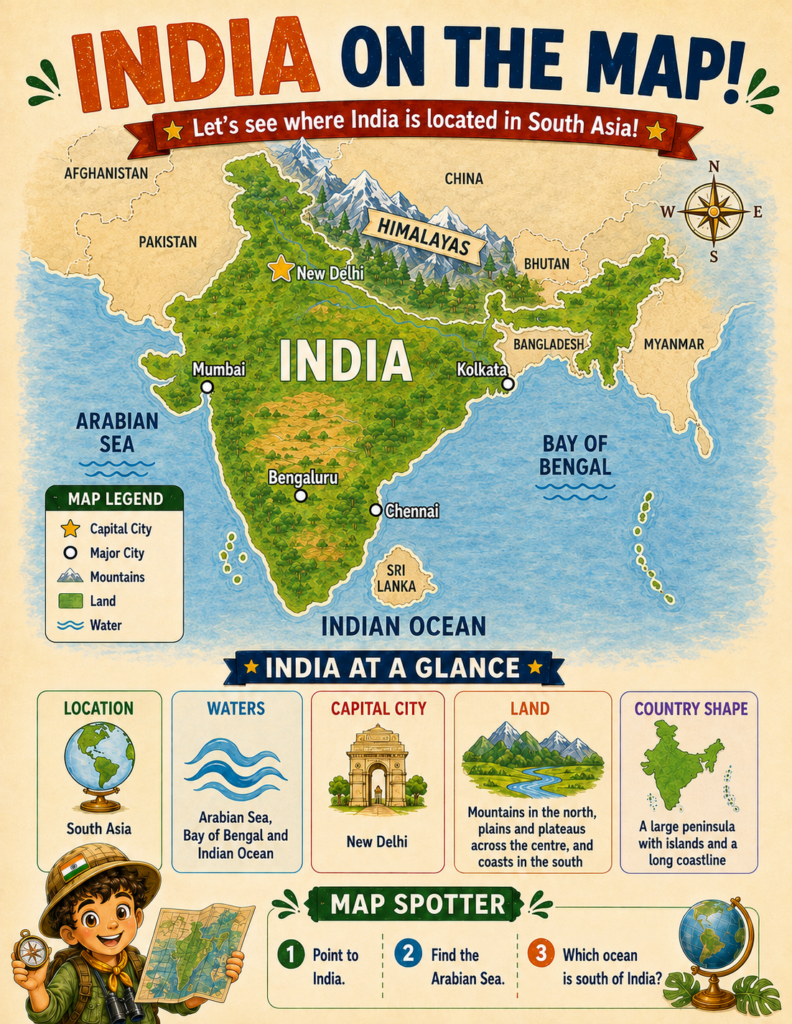 india unit study for homeschoolers landmarks map