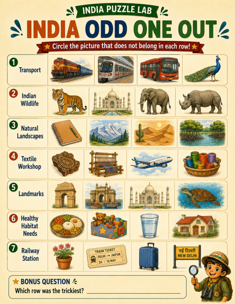 india geography activities train journey