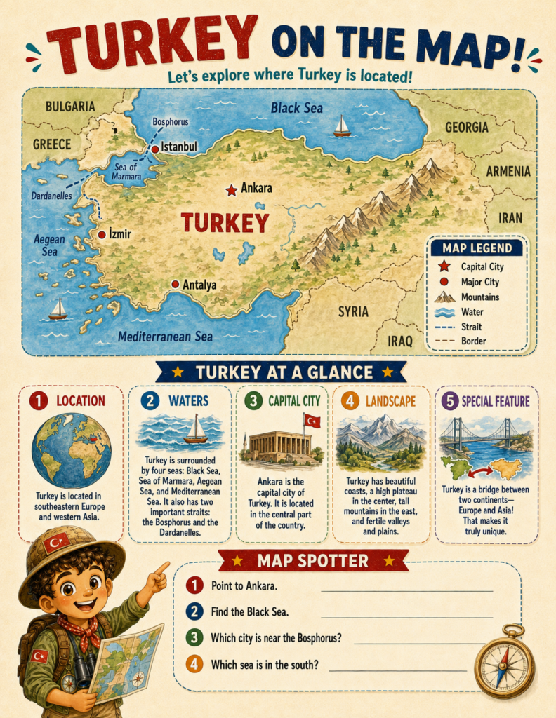 exploring turkey with kids map and geography activities