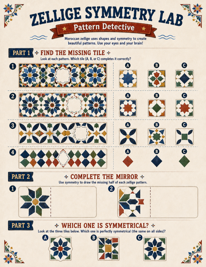 educational travel activities moroccan zellige art