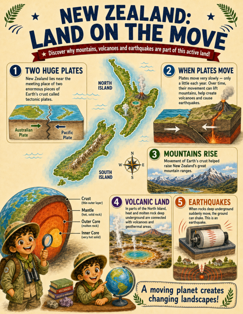 new zealand geography for kids volcanoes and earth science