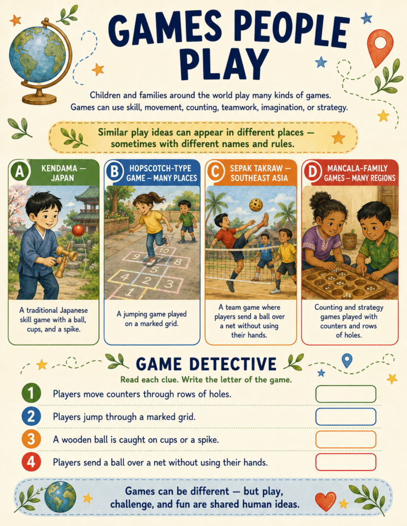 geography games people play activity for kids