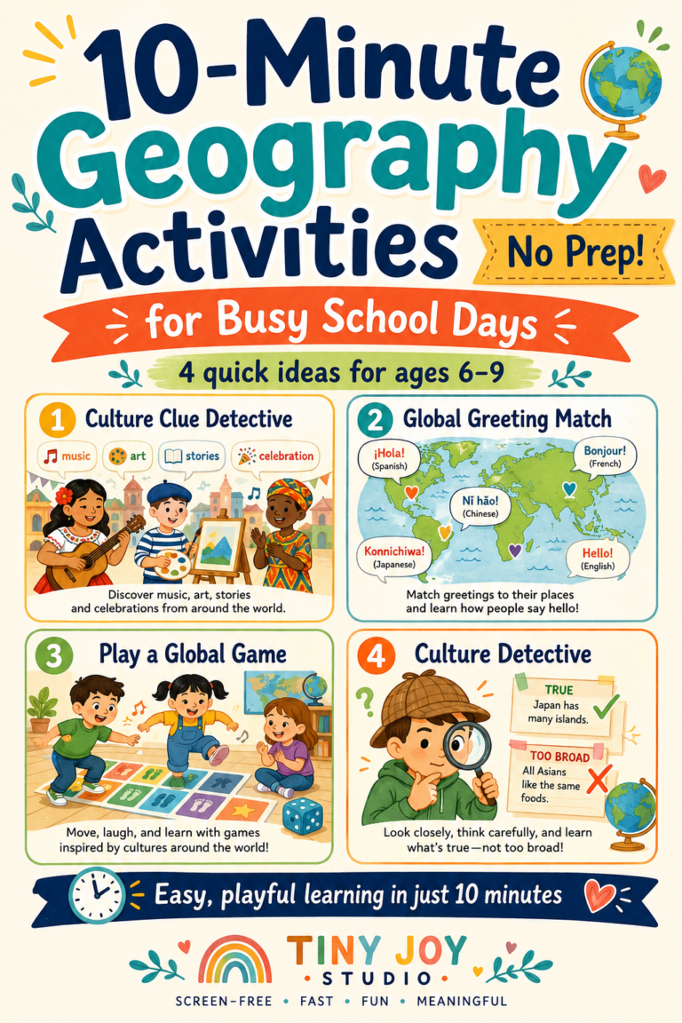 10 Minute Geography Activities for Busy School Days (No Prep!)