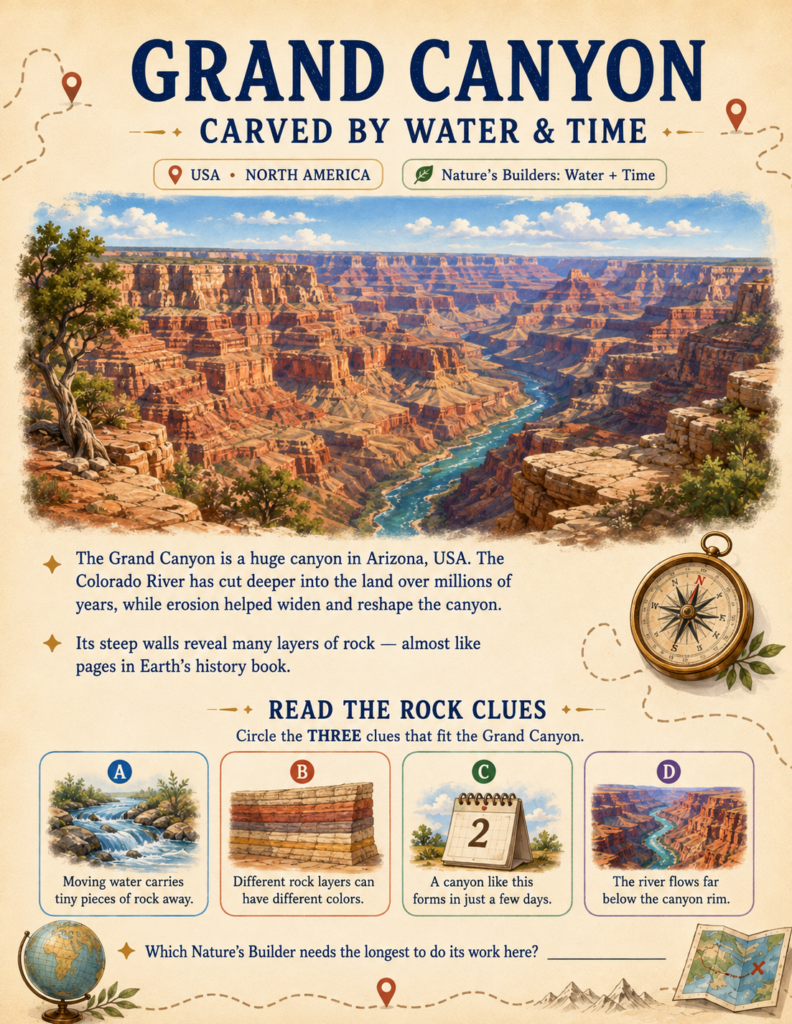 grand canyon physical geography unit study worksheets