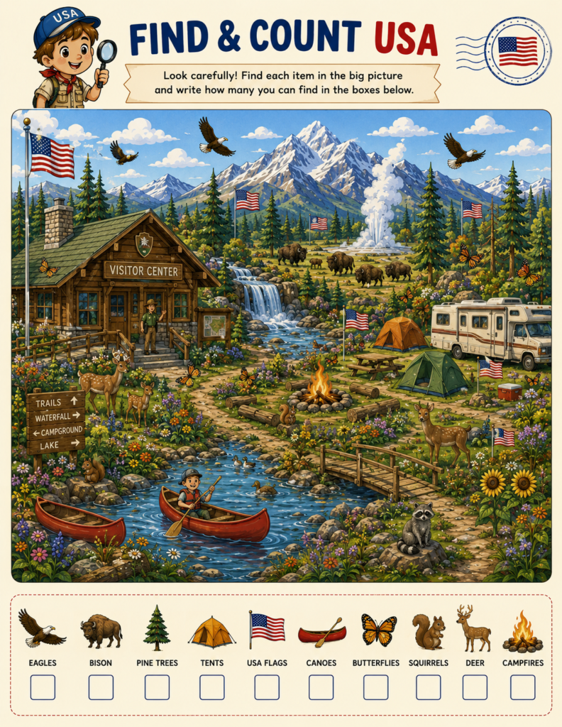 usa geography for kids animal activity