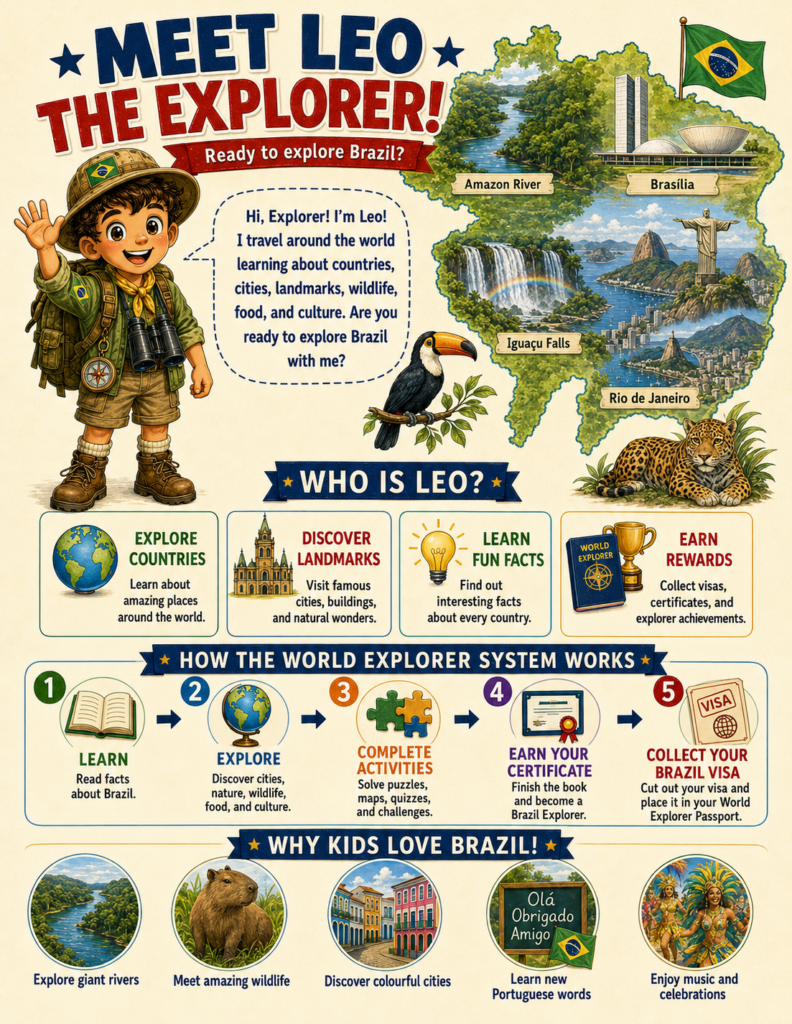 brazil activities for kids map and landmarks]