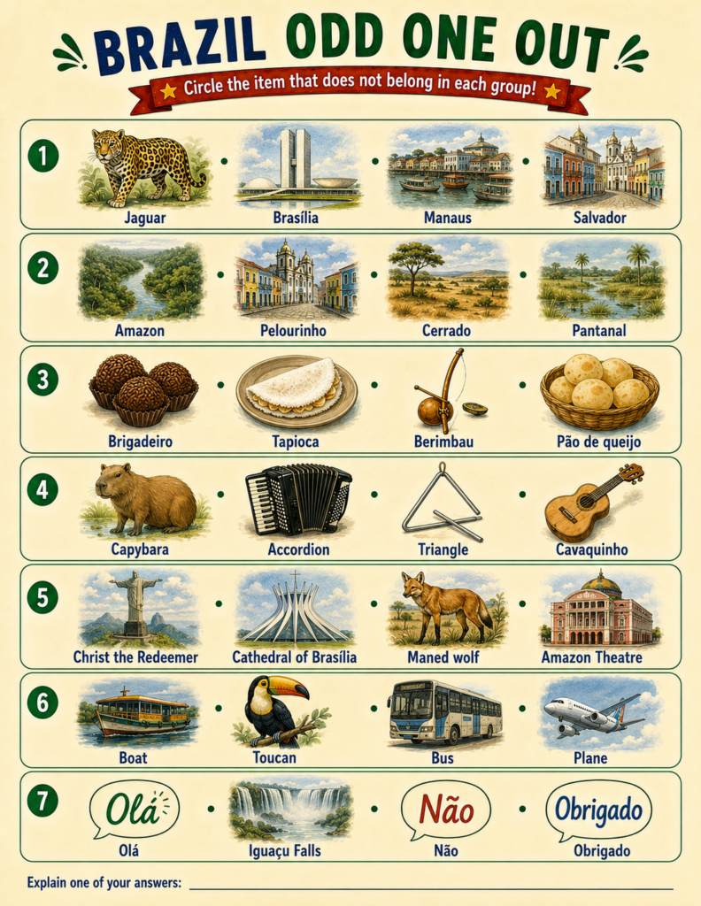 learn about brazil for kids wildlife activities