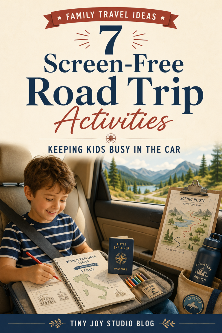 7 screen free road trip activities for kids to stay busy in the car