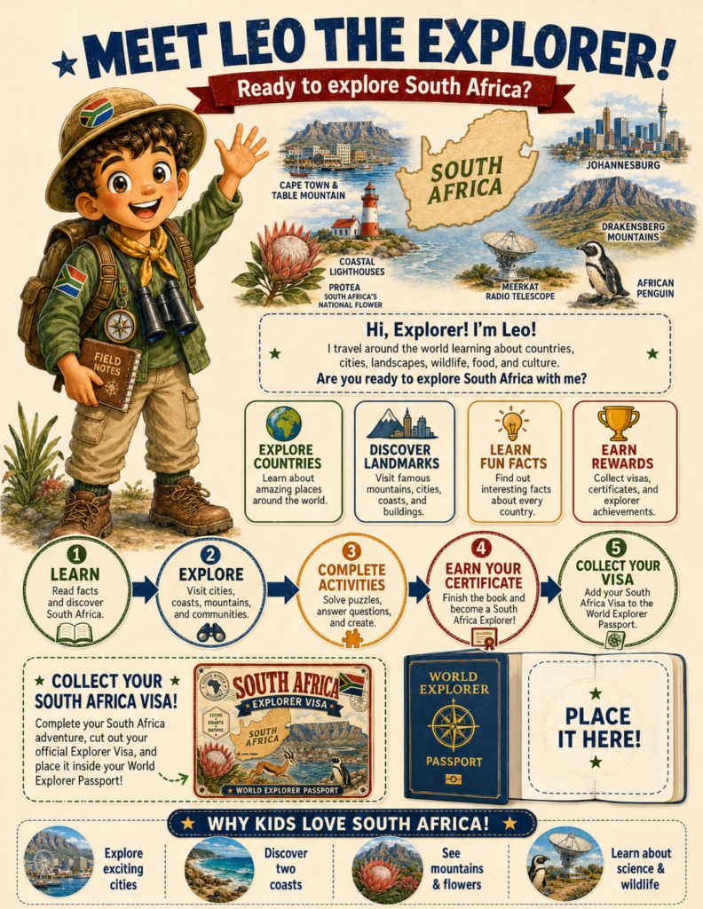south africa unit study map for kids