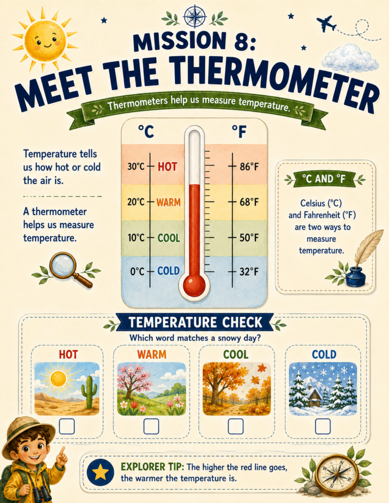 weather tracking and temperature activity for kids
