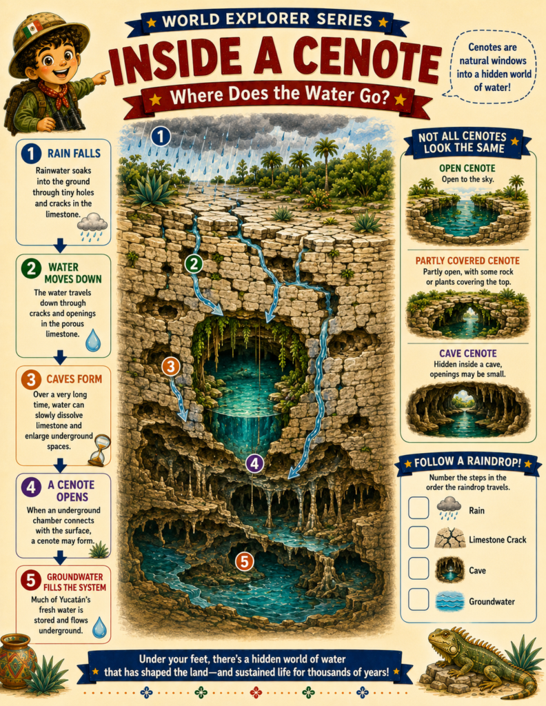learn about cenotes and volcanoes in mexico geography activities