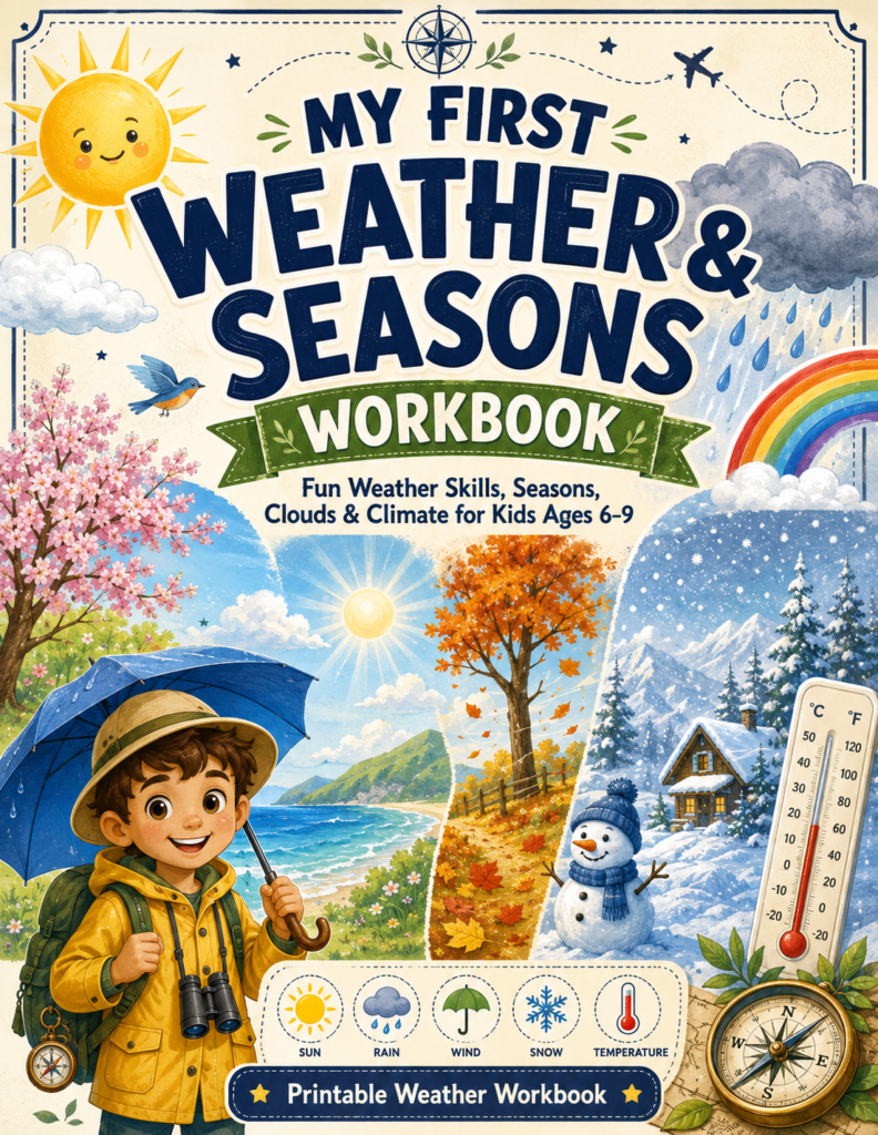weather vs climate for kids workbook cover