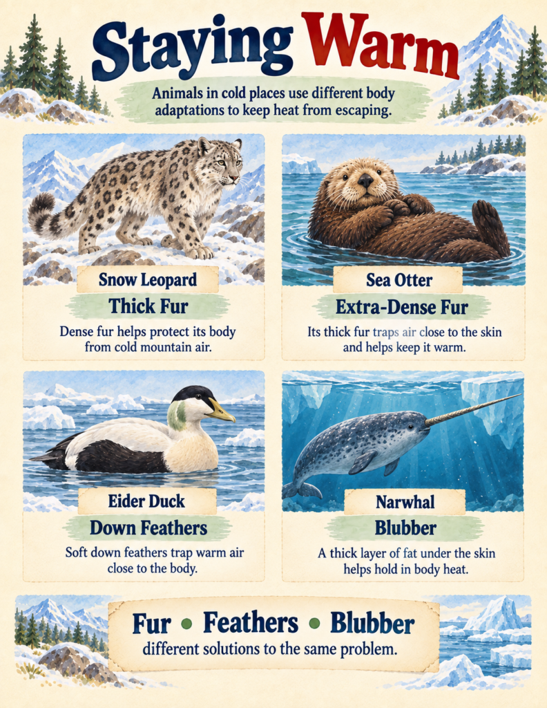 animal adaptations staying warm blubber and migration worksheets