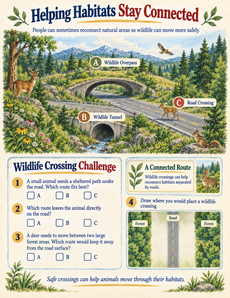 habitat fragmentation and wildlife crossings for kids