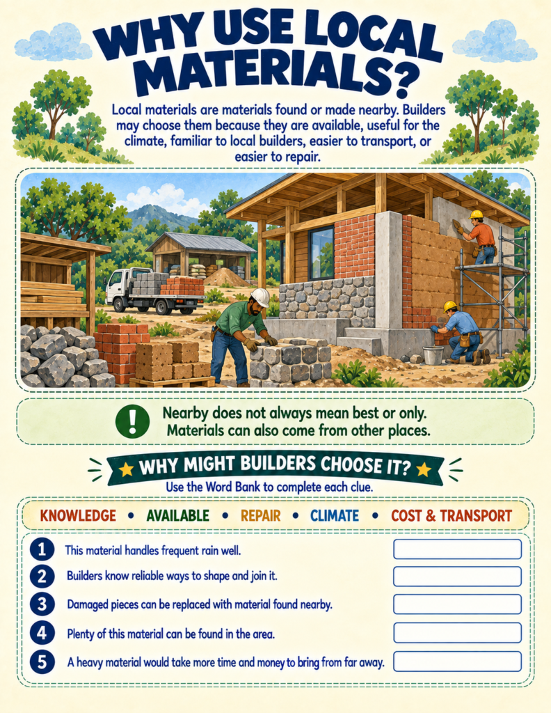 homeschool geography materials wood stone brick earth