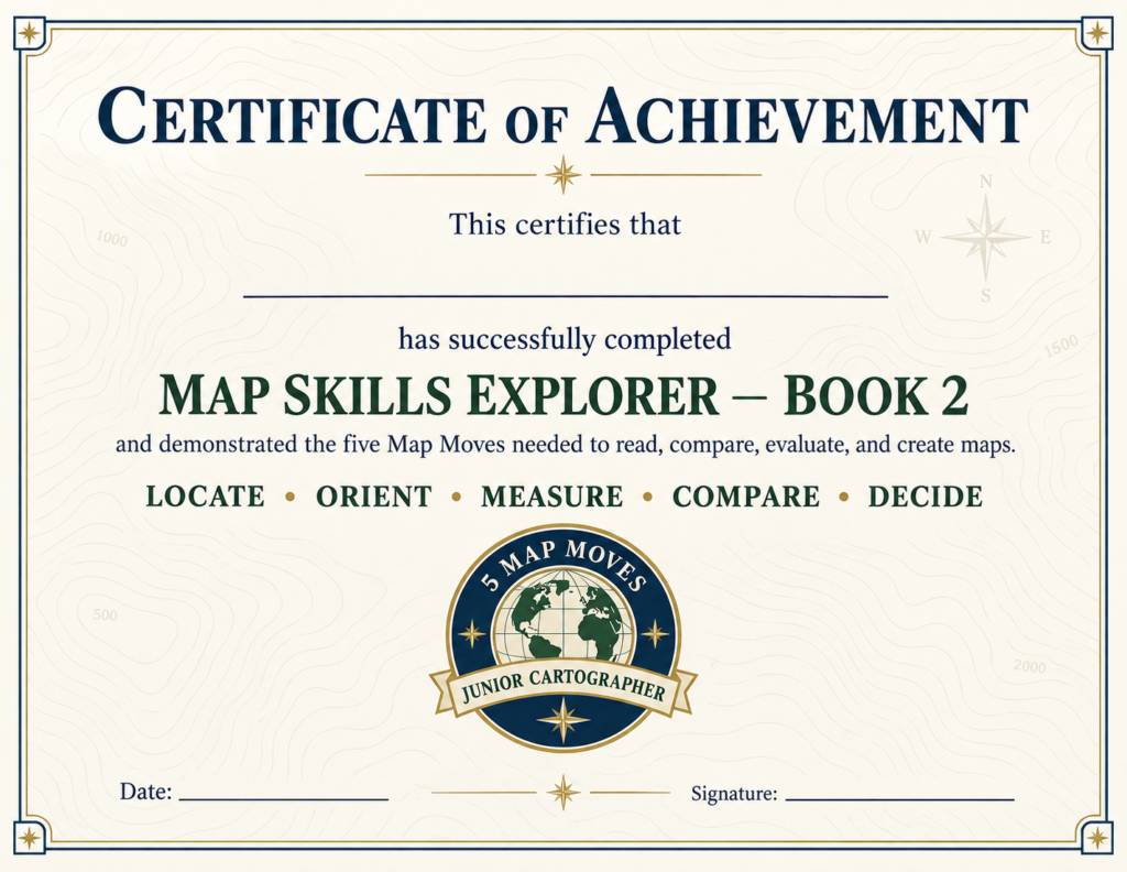 world explorer passport junior cartographer certificate